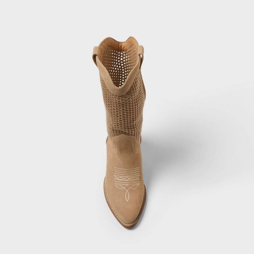Open Box - Universal Thread - Women’s Jasper Western Boots with Memor Taupe - Picture 3 of 3